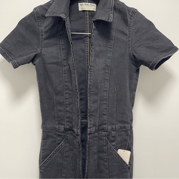 Free People We The Free Jayde Flare Jumpsuit, Black Mamba, X-Small - Picture 3 of 15
